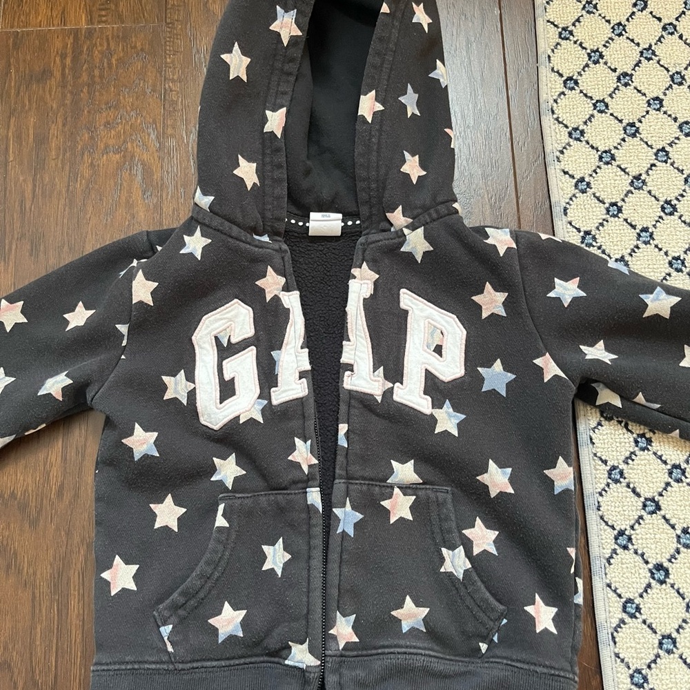 GAP Kids Star Print Hoodie - Black